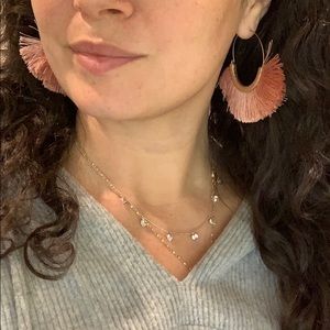 Fringe hoop earrings